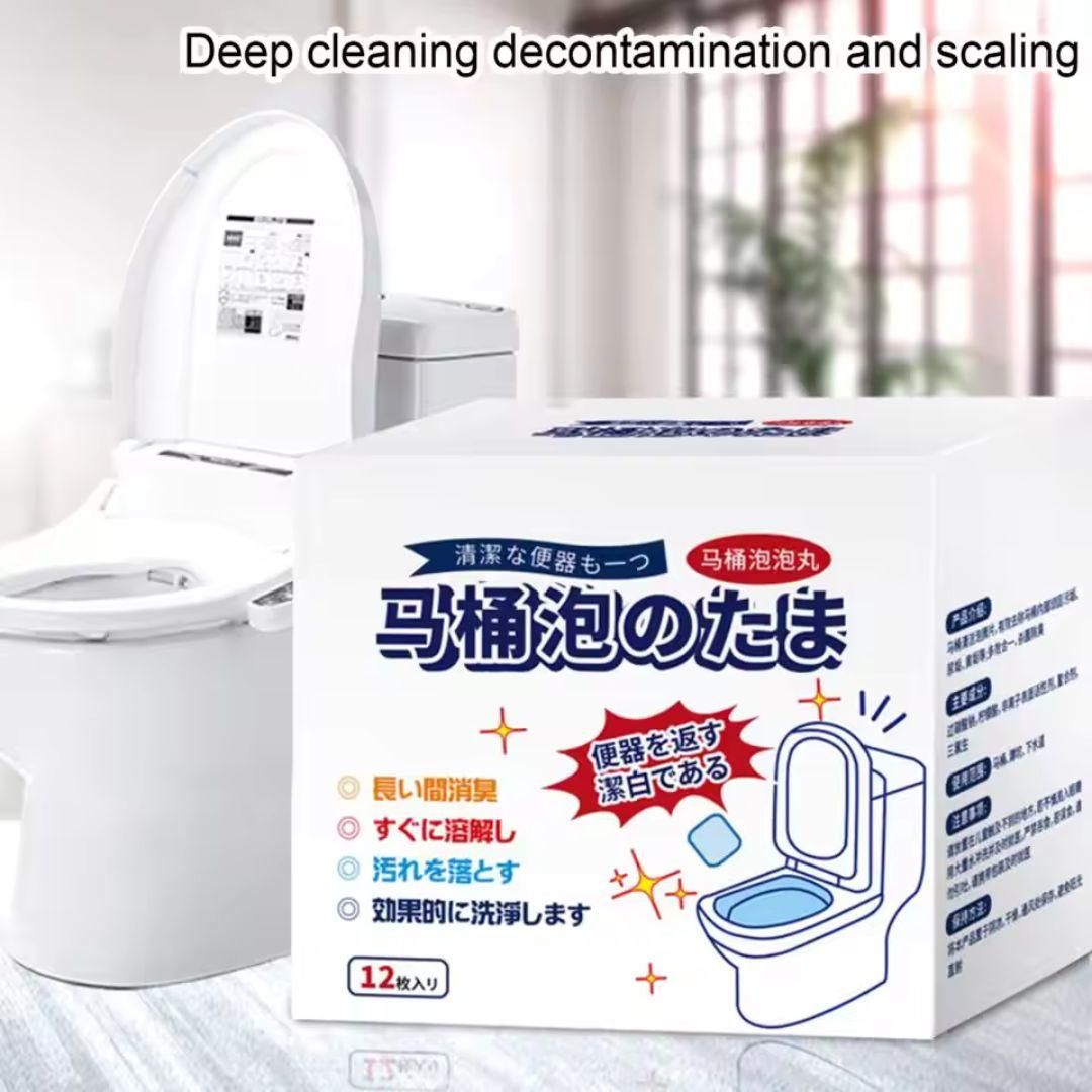 PrimePickz FreshFlush™ Toilet Bubble Cleaning Tablets | Long-Lasting Fragrance & Deep Clean Action | 12 Pieces Pack