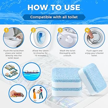 PrimePickz FreshFlush™ Toilet Bubble Cleaning Tablets | Long-Lasting Fragrance & Deep Clean Action | 12 Pieces Pack