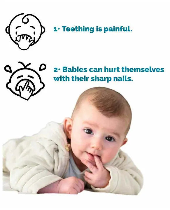 PrimePickz™ NibbleSafe Baby Teething Glove – Soft Silicone Teether Mitten