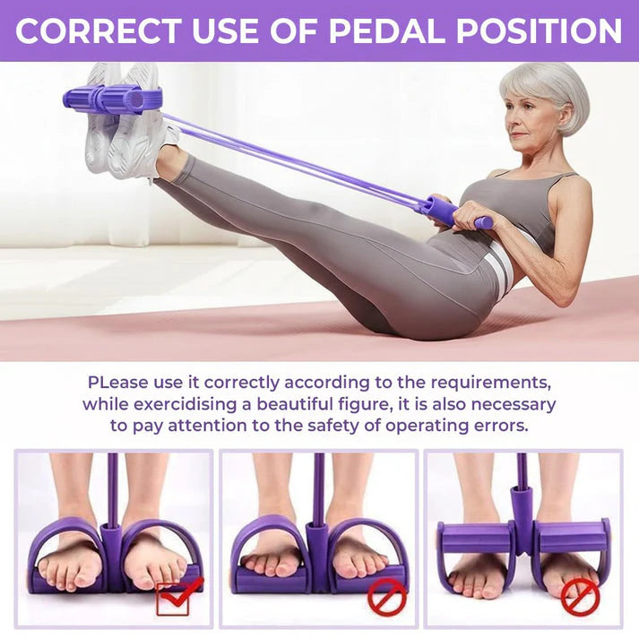 PrimePickz PowerPull™ V2 – Multi-Function Pedal Resistance Band for Full Body Yoga, Stretching & Home Fitness