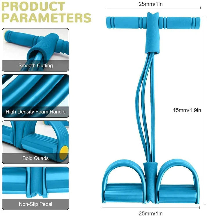 PrimePickz PowerPull™ V2 – Multi-Function Pedal Resistance Band for Full Body Yoga, Stretching & Home Fitness