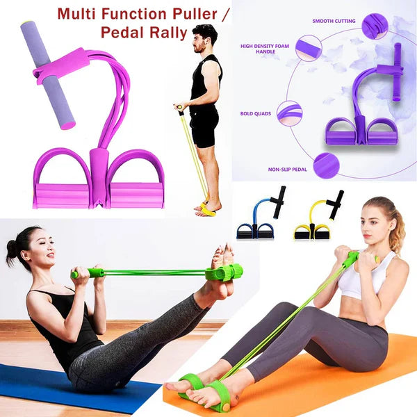 PrimePickz PowerPull™ V2 – Multi-Function Pedal Resistance Band for Full Body Yoga, Stretching & Home Fitness